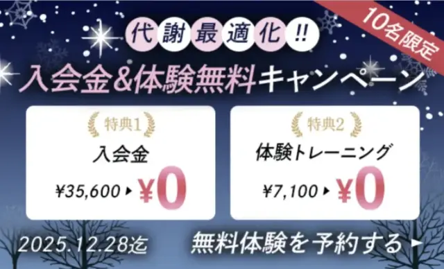 Dr.トレーニングの2025年12月最新キャンペーン画像