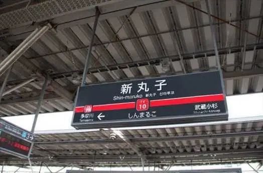 新丸子駅の看板