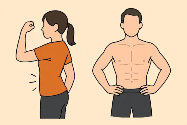 パーソナルジムでダイエットに成功した男女の画像