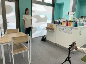 アマゾネスの姿勢診断の様子